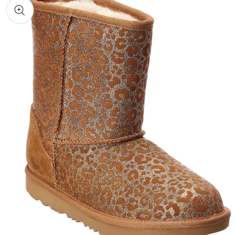 UGG Kids Glittery animal print boots